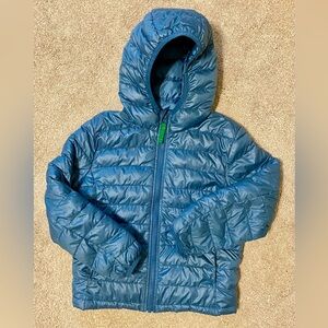 Primary Kids Blue Lightweight Puffer Jacket 6-7